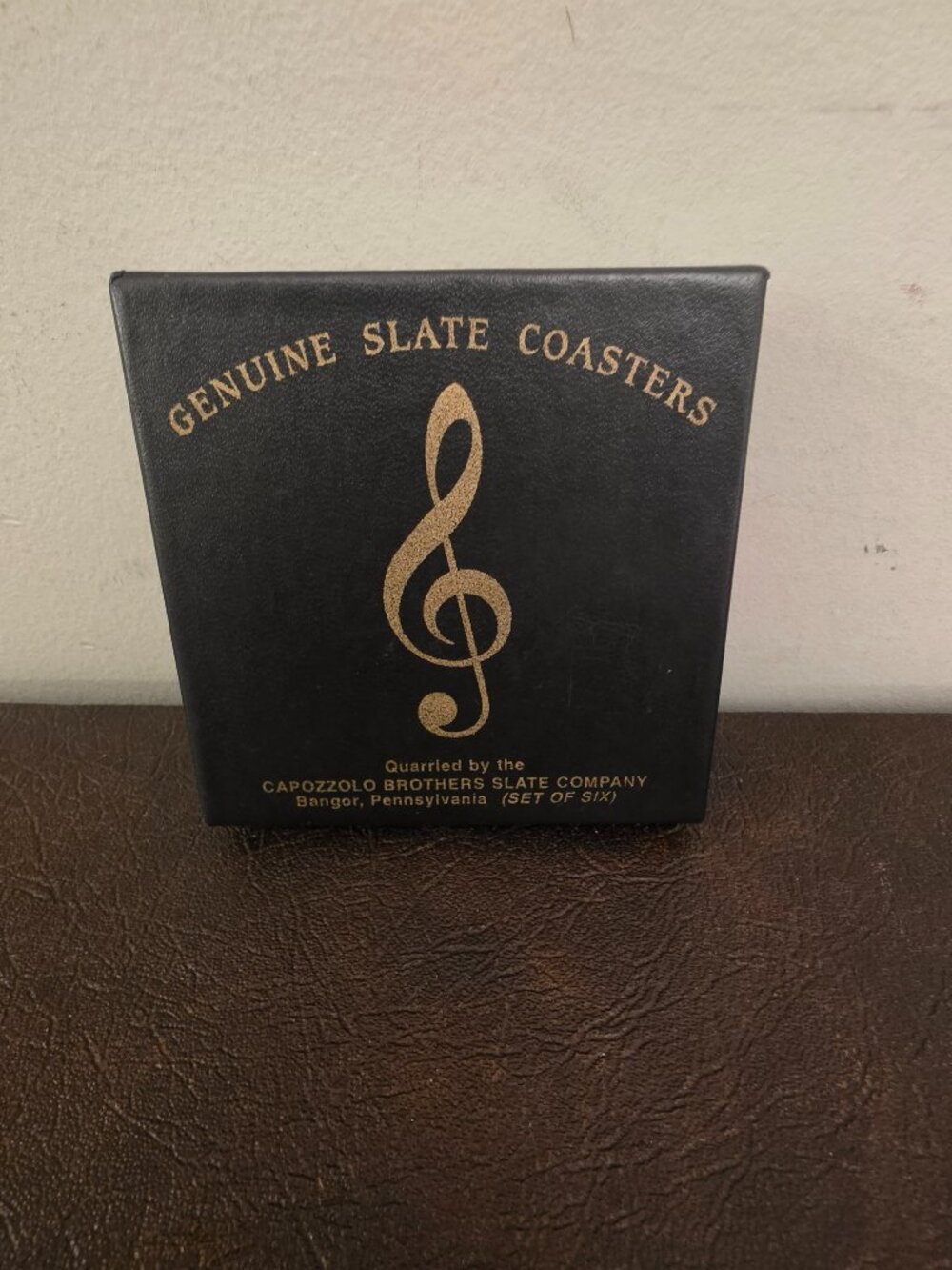 Rare Find - (Set of 6) Genuine slate coasters from the Copozzolo Brothers Slate